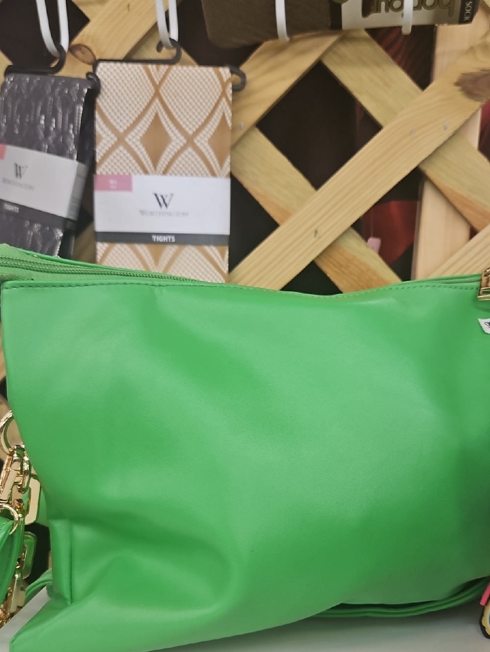 Green shoulder bag
